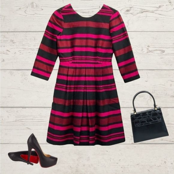 Draper James Collection Cabernet Stripe Dress - Picture 5 of 14